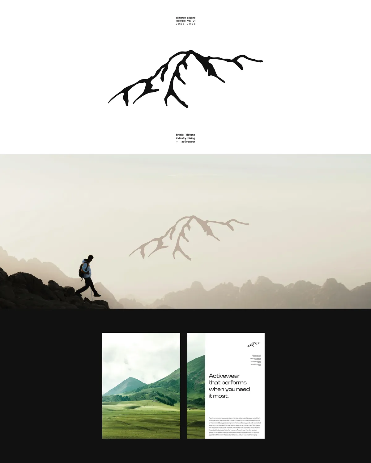Pre-made logo for a mountaineering company.